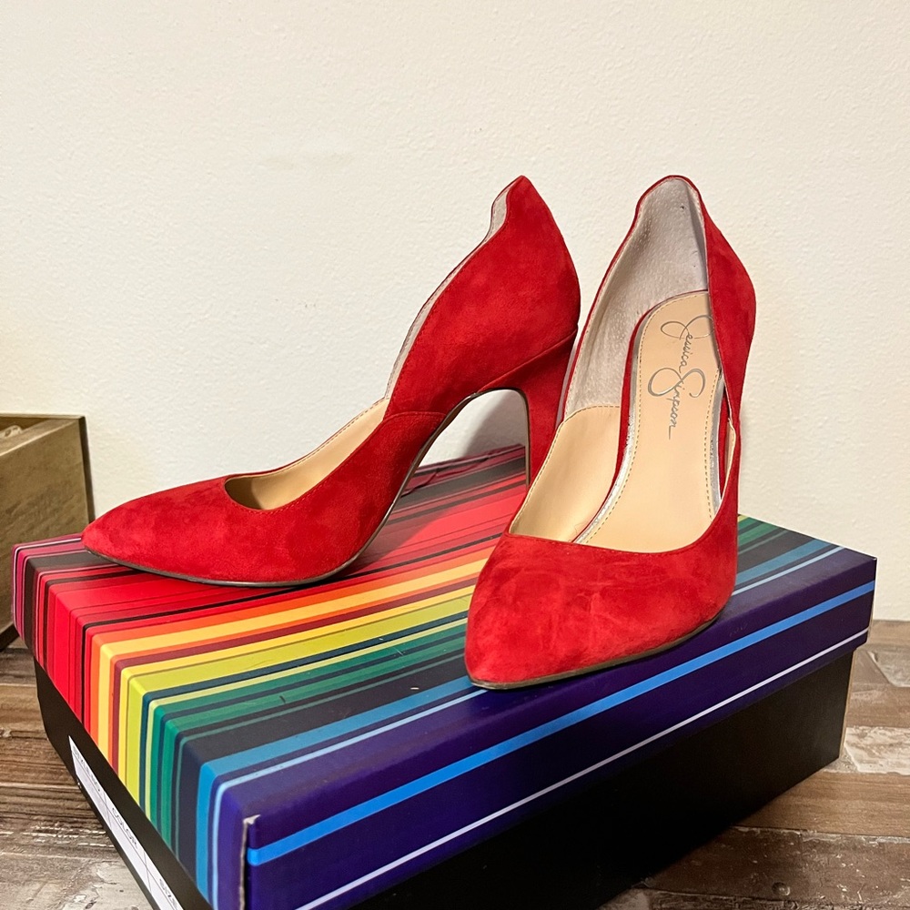 Red jessica simpson heels
